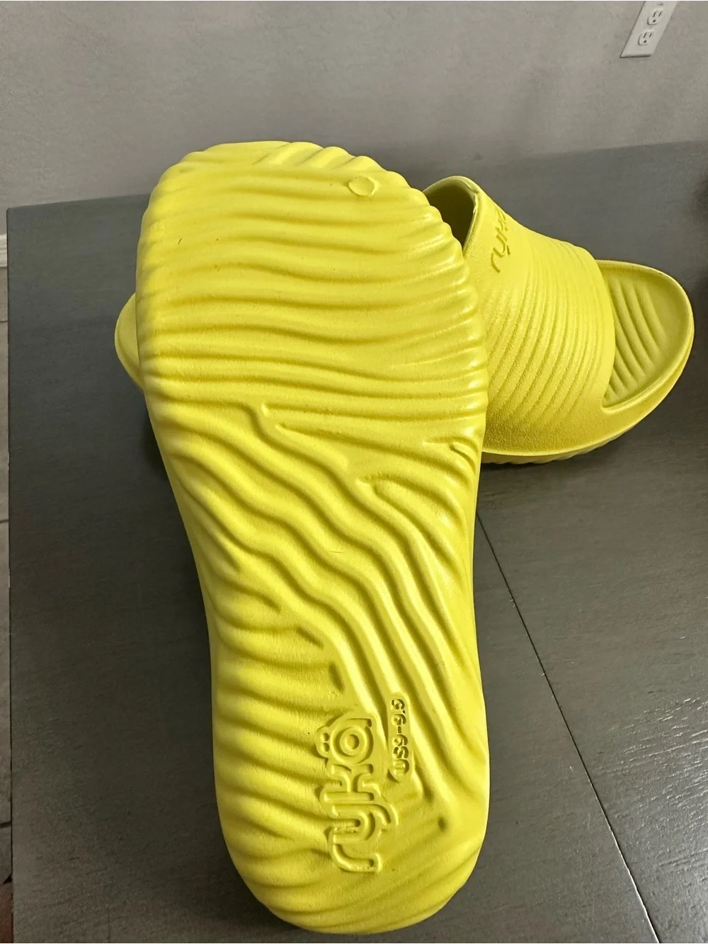 Ryka Women’s Bright Yellow Slide Sandals
